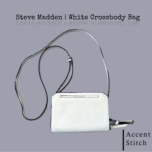 Steve Madden | Women’s White Steve Madden Crossbody bag Multiple Zipper
